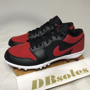 red and black jordan football cleats