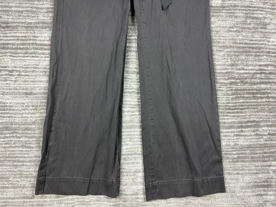 Elle Pants Womens 8 Gray Belted Bootcut Cotton Blend Casual - Image 3 of 4