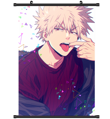 4121 Anime My Boku No Hero Academia Bakugou Katsuki Wall Poster Scroll Ebay