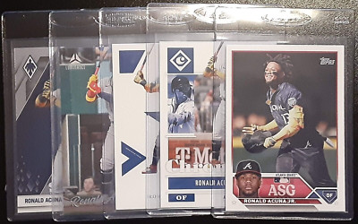 Ronald Acuna Jr. x5 Card Lot 2022 Panini Phoenix Vertex Luminance