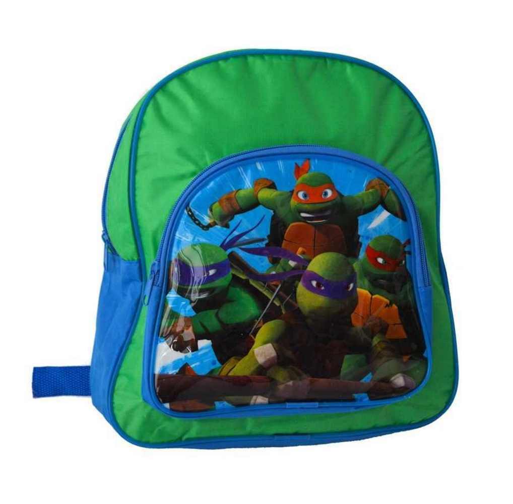 ZAINO SCUOLA MATERNA ASILO SACCA TARTARUGHE NINJA TURTLES 29 X 28