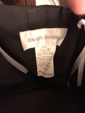 DAVID'S BRIDAL Black Long Strapless Style 8567 NEW WITH TAGS size 2
