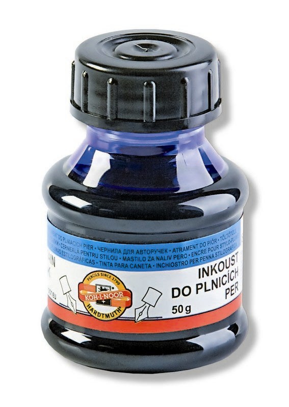 KOH-I-NOOR Fountain Pen Ink - 50g Bottles In Black, Blue, Red, Green