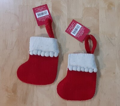 Set Of Two 6'' Mini Stockings NWT