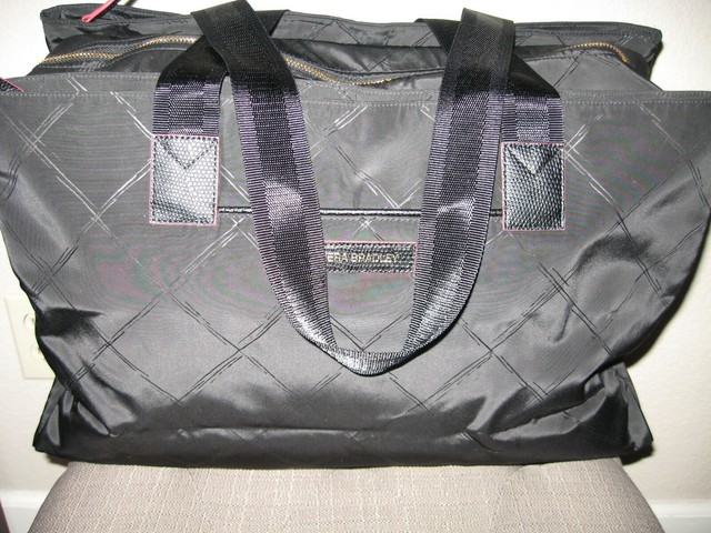 vera bradley black travel bag