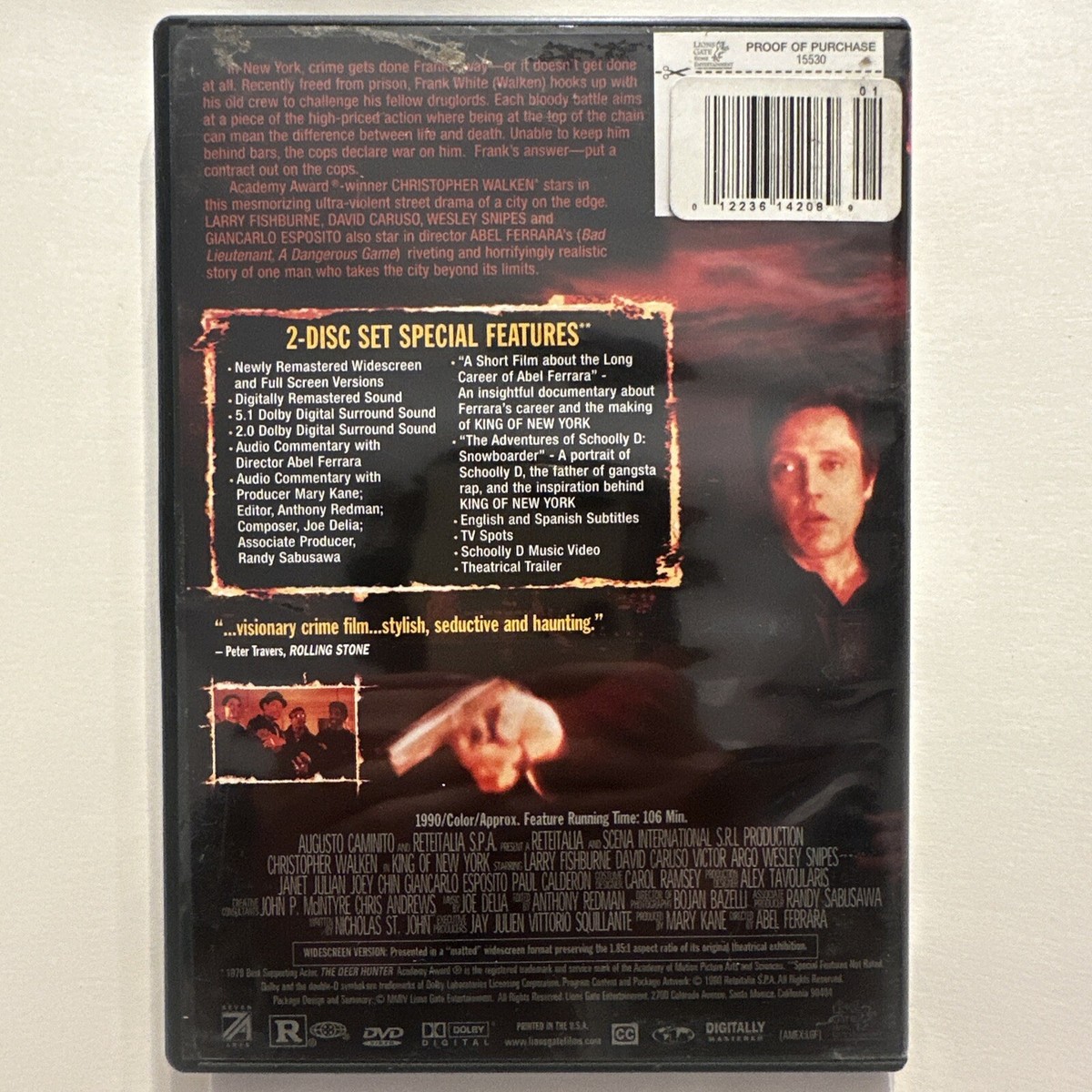 King of New York DVD Special Edition 12236203551| eBay