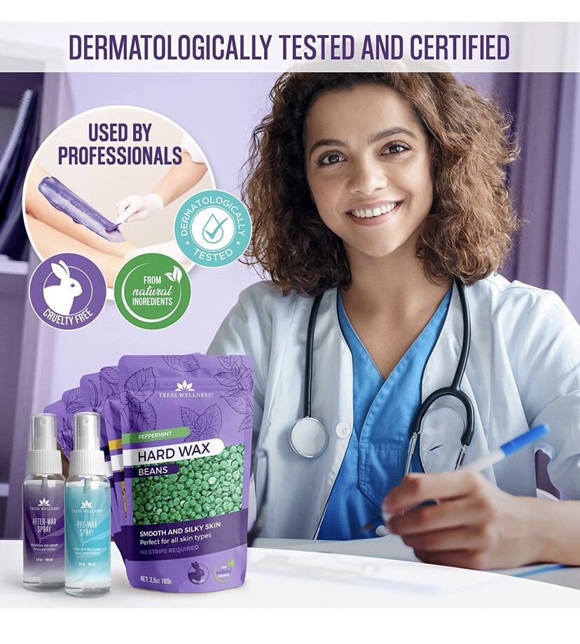 Tress Wellness Waxing Kit for Brazilian wax +Wax Warmer +Easy to use eBay