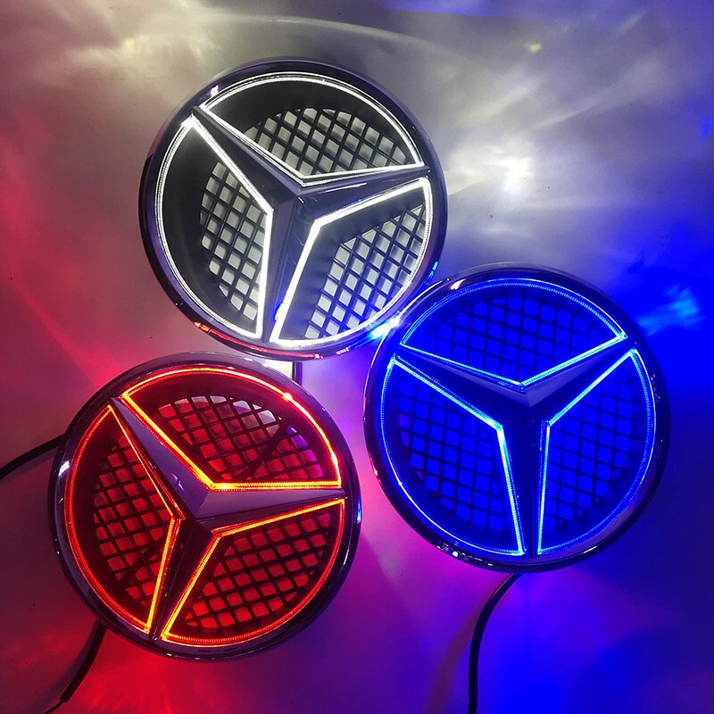 For Mercedes Benz B180 C250 C300 GLK350 Front grill star badge Led/light Emblem Foto 2 de 4