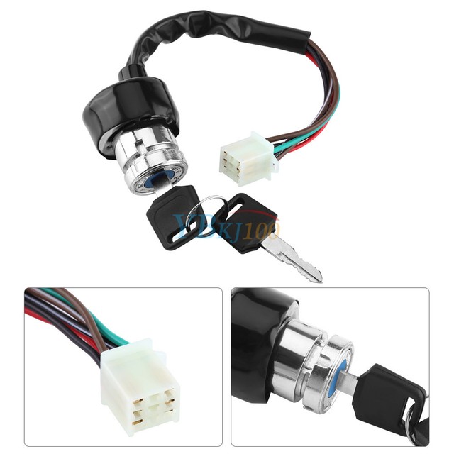 Universal Car Motorcycle 6 Wire 9 Pin Plug Ignition Switch 3 Position 2