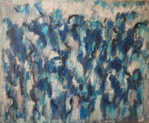 Elvire Jan huile sur toile 1969 signée art abstrait abstraction École de Paris - Imagen 1 de 2