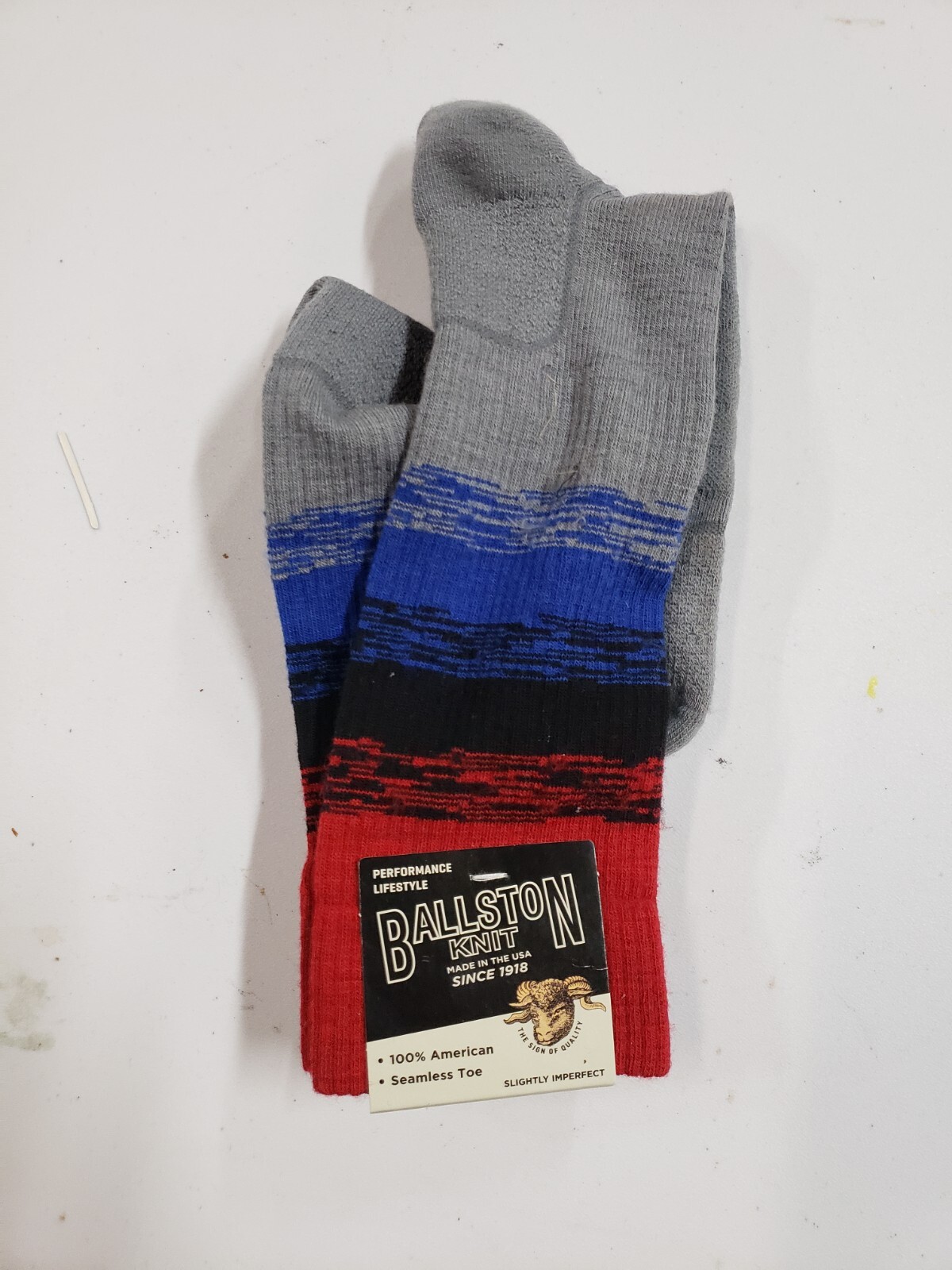 Ballston Socks Mens One Size Multicolor Knit Striped Wool Blend Crew Socks NWT eBay