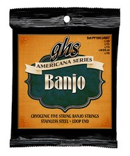 GHS PF190 Americana Cryogenic Stainless Steel Banjo Strings light gauges