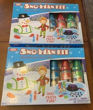 IDEAL SNOWMAN KIT Snow Man Decorating Kits - Hat-Nose-Buttons -Markers Lot of 2