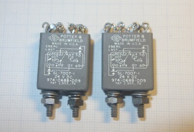 Potter & Brumfield - Relais Typ SL-7007-1, 24 Volt DC, gebraucht, 2 Stück