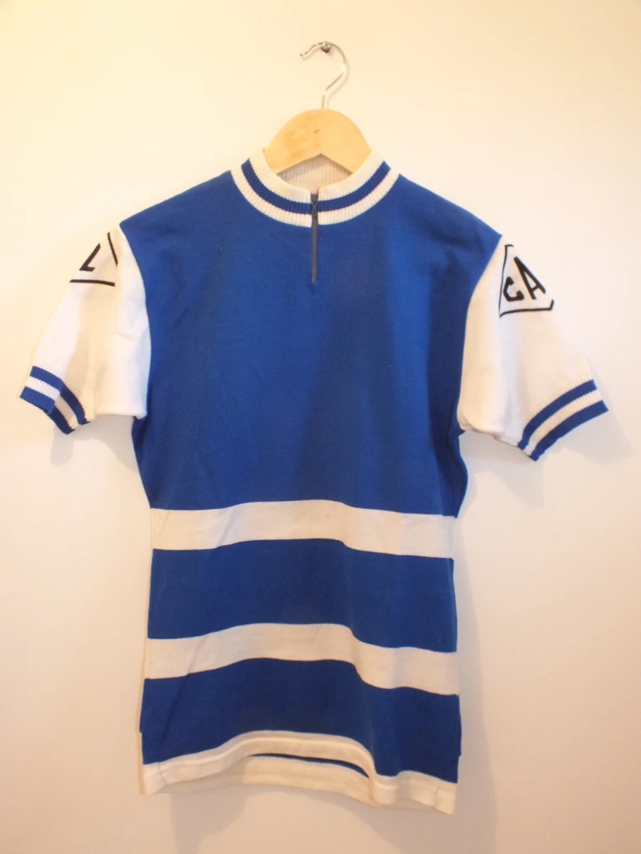 Maillot Cycliste Vintage V.C. PORTET-Les-Rapides Delagnes – Nylon, Blanc, Taille M