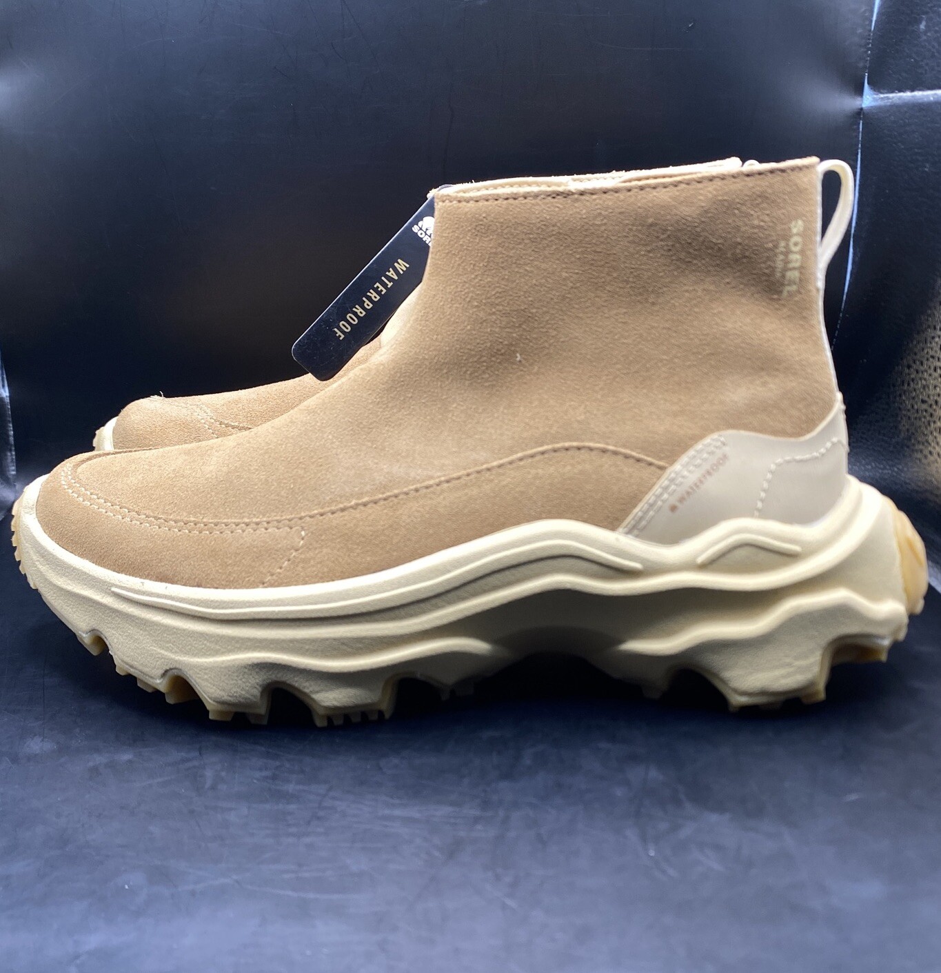 SOREL Kinetic Breakthru Acadia Womens Size 8 Tawny Buff Waterproof Boots NEW