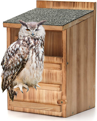 Owl House Wooden Building Kit for Adults Prebuilt Owl Box for outside Premium Wo