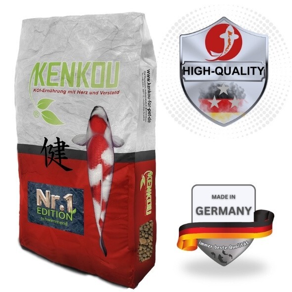 15kg Alimento para Koi Verano - KENKOU Edición Nº1 - Pellets Flotantes 5mm para Koi