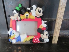 Disney Mickey Minnie Mouse Pluto Donald Duck Goofy Picture Frame NICE
