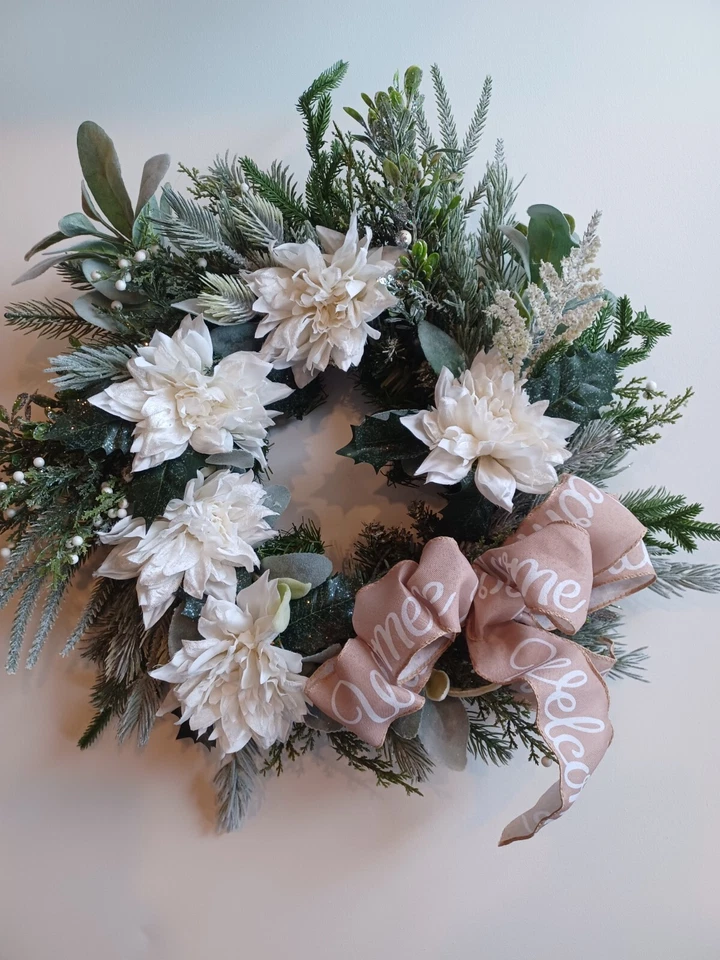 Guirnalda de transición estacional Winter's Whisper to Spring's Promise - 18" Foto 2 de 4