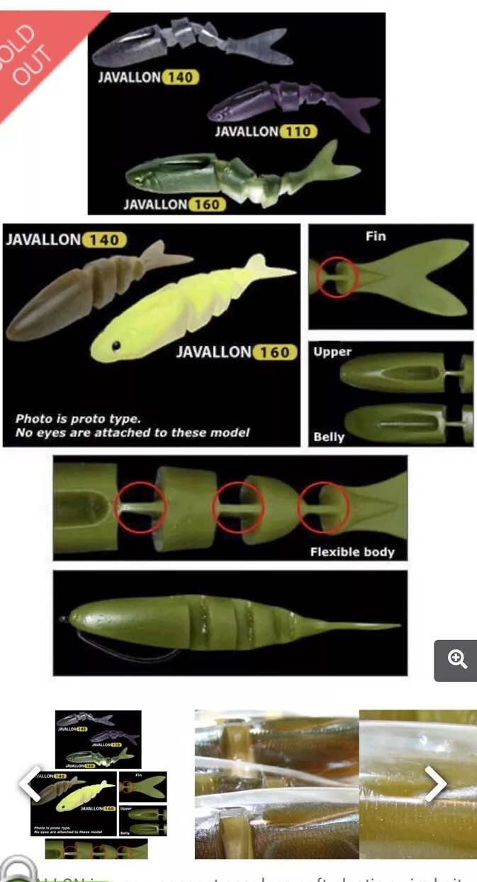 4 X IMAKATSU Javallon 140 Soft Plastic Jointed Swimbait SALE 🚨Lures 🐟💦💦 - Image 6