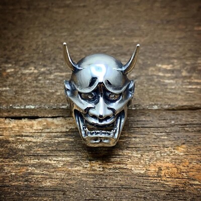 (宅)般若面の指輪 Noh mask “Han-nya” ring 21号 s-l400.jpg
