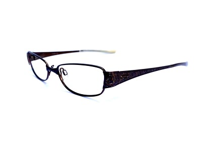 Oakley Eyeglasses Frames Womens Brown Titanium Rectangle 51-15-130 Chocolate Oakley Eyeglasses Frames Womens Brown Titanium Rectangle 51  main image 2
