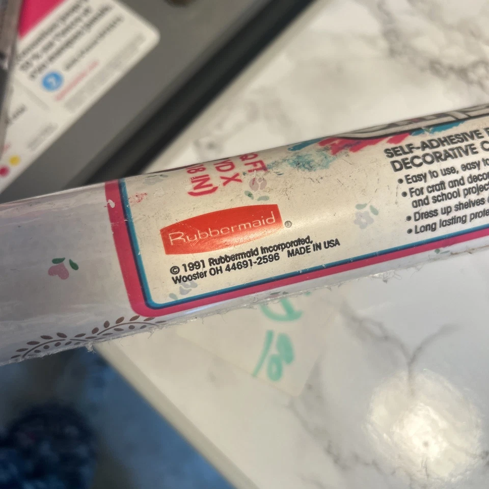 Papel de contacto vintage corazones y flores vinilo autoadhesivo revestimiento de estante 11 yardas Foto 3 de 4