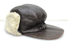 Vintage Broner Trapper Hat Genuine Lambskin Sherpa Ear Cover Flap Size Medium