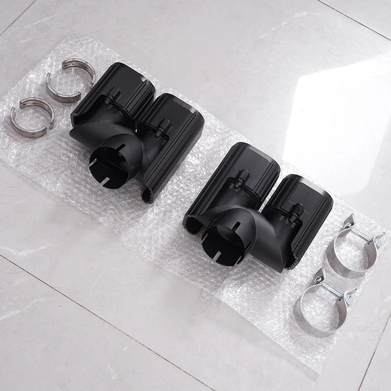 2 piezas para Land Rover Defender 90 110 130 parachoques trasero escape silenciador puntas tubos Foto 4 de 4