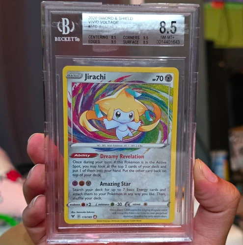 Jirachi (Read Discription) 119/185 Swsh04: Vivid Voltage Rare Holo BGS8.5