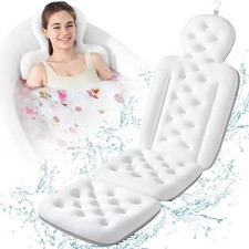 Luxury Bath Cushion, Full Body Bathtub Pillow with 160 Suction Cups, Bath Mat...