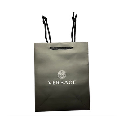 New Versace Authentic Black Shopping Paper Bag Gift Tote Small.