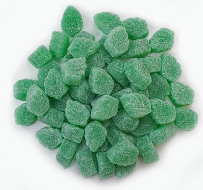 Premium Spearmint Leaves Candy   Soft Minty Gummies - Classic Sweet Treats - 1LB