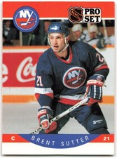 1990-91 Pro Set #191 Brent Sutter New York Islanders
