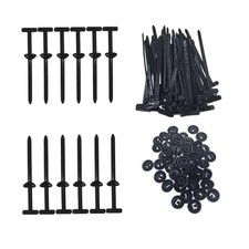 100 Pcs New Multifunctional Nylon Universal Cable Ties with Pin 100pcs, Black
