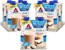 Creamy Chocolate Coconut Protein Shake, 15G Protein, 2G Net Carbs, 1G Sugar, Ket