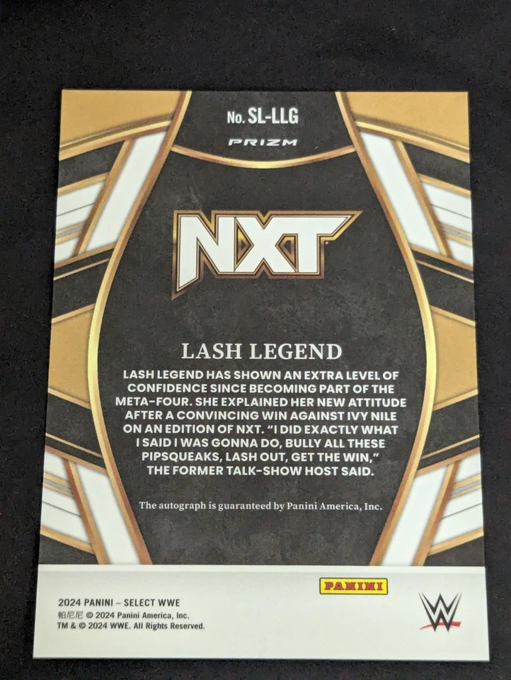 2024 Panini WWE Select *LASH LEGEND* Silver Prizm Autograph SP Card SP Auto NXT - Image 2 of 2