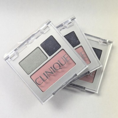 Lot of 3 Clinique All About Shadow Duo Smoke & Mirrors/Wave after/Blush 08 Cupid