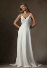 Azazie Clementina Wedding Dress Diamond White/Champagne WD4