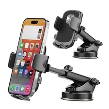 Car Phone Holder, Strong Suction Cup Vehicle Dashboard Smartphones Mount, 