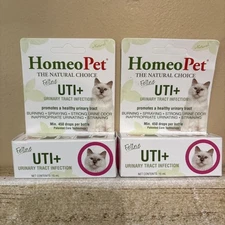 HomeoPet Feline UTI+ Urinary Tract Infection Drops ~lot Of 2 SEALED