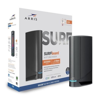 ARRIS - SURFboard - G34 - DOCSIS 3.1 WiFi 6 Cable Modem - AX3000 - 4 GBPS No Box