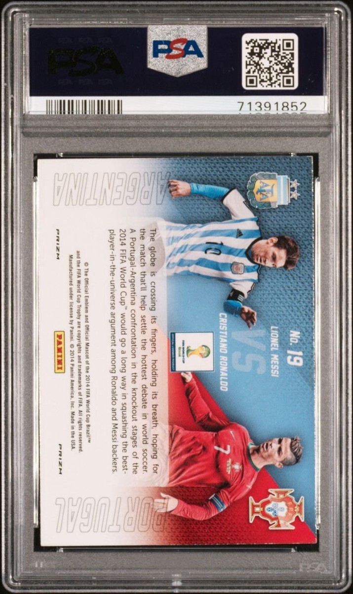 2014 PANINI PRIZM WORLD CUP MATCHUPS RONALDO / MESSI POWER PLAID