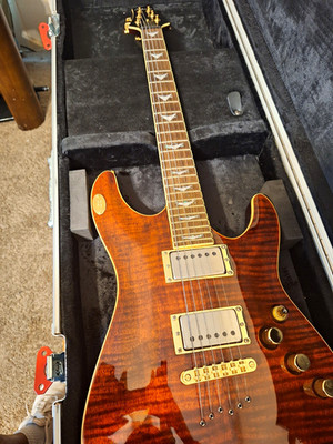 Aria Pro II PE Series Electric Guitar Brown 6-String Solid 22F w/ Hard Case