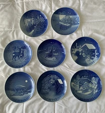 Bing & Grondahl Copenhagen Vintage Christmas Collector Plates 1962 to 1969