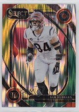 2024 Panini Select Club Level Green & Yellow Shock Prizm Sam Hubbard #292 1lm5
