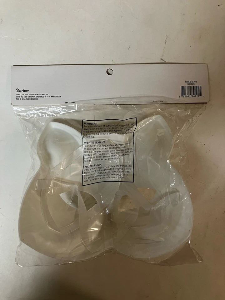 Маска Darice White Cat Masquerade Halloween Mardi Gras - Изображение 2 из 3