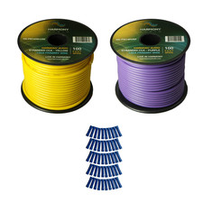 Primary Single Conductor 14 Gauge Power or Ground Wire - 2 Rolls - 200 Feet - Ye