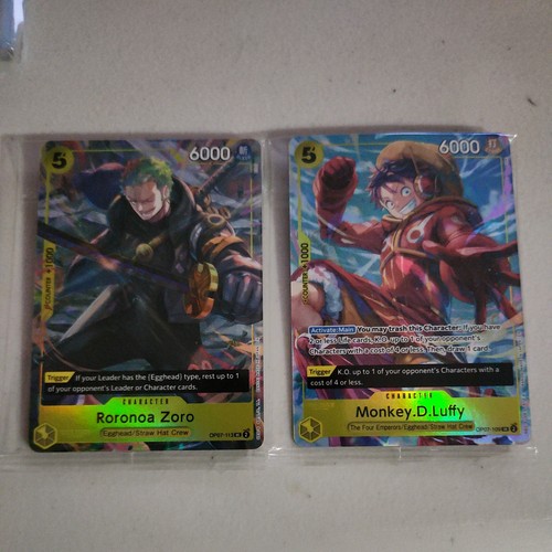 One Piece CCG Promo Cards Monkey D Luffy & Roronoa Zoro OP12 Illustration Box 3 - Picture 1 of 10